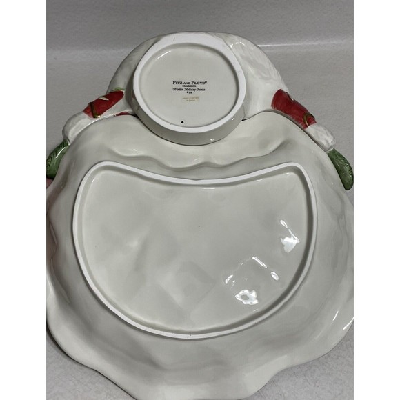 Fitz & Floyd Winter Holiday‎ Santa Server (2006) Gold Tones 12 1/2" EUC - Picture 10 of 16